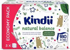 Zdjęcie Kindii Natural Balance Chusteczki Dla Niemowląt 3X60Szt - Konin