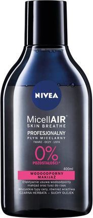 Nivea Micellair Skin Breathe Profesjonalny Dwufazowy Płyn Micelarny Makijaż Wodoodporny 400Ml