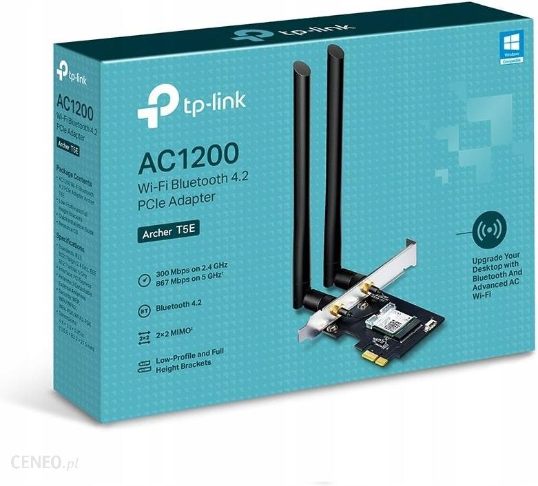 TP-Link Carte WiFi Archer T5E, Carte PCIe AC 1200 Mbps, Bluetooth 4.2, 867  Mbps sur 5 GHz et 300 Mbps sur 2,4 GHz - La Boutic par Dixinfor