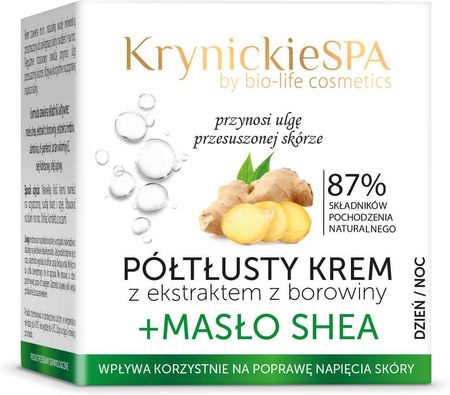 Krem Krynickie Spa Borowinowy Półtłusty + Masło Shea na dzień i noc 50ml