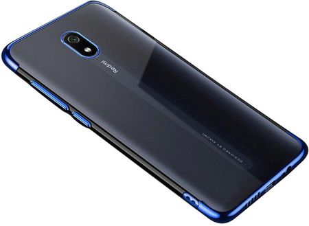 Hurtel Clear Color case żelowy z metaliczną ramką Xiaomi Redmi 8A niebieski 