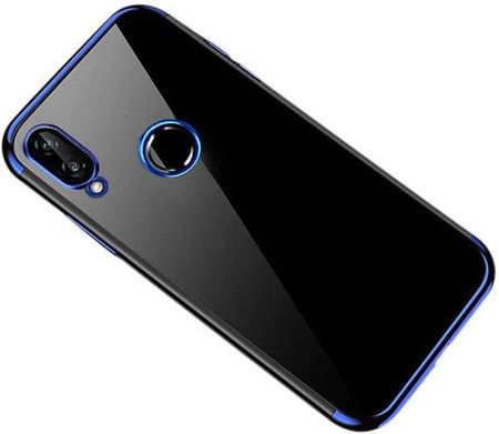 Hurtel Clear Color case żelowy z metaliczną ramką Huawei P Smart 2019 niebieski 