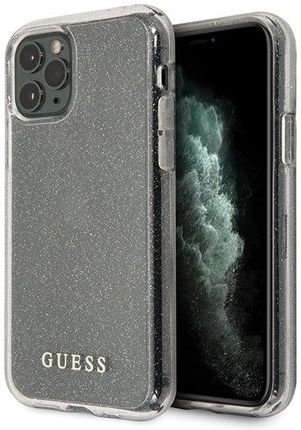 Guess GUHCN58PCGLSI iPhone 11 Pro srebrny/silver hard case Glitter