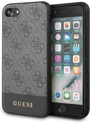 Guess iPhone 7/8/SE 2020 szary/grey hard case 4G Stripe Collection (GUHCI8G4GLGR)