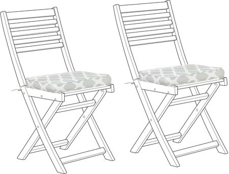 Beliani Zestaw 2 poduszek siedzeniowych na krzesła ogrodowe 38 x 29 cm miętowe Fiji