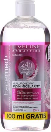 Eveline Cosmetics Hialuronowy Płyn Micelarny 3 W 1 Facemed+ Micellar Water 100Ml