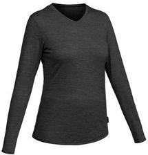 Zdjęcie FORCLAZ Koszulka trekkingowa z długim rękawem - TRAVEL 100 MERINO damska CZARNY - Tychowo