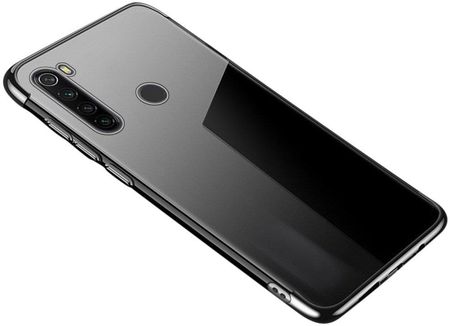 Hurtel Clear Color Case Żelowy Etui Z Metaliczną Ramką Motorola G8 Play Czarny