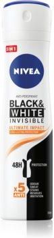 Nivea Invisible Black & White Ultimate Impact Antyprespirant W Sprayu 48 Godz. 150 Ml