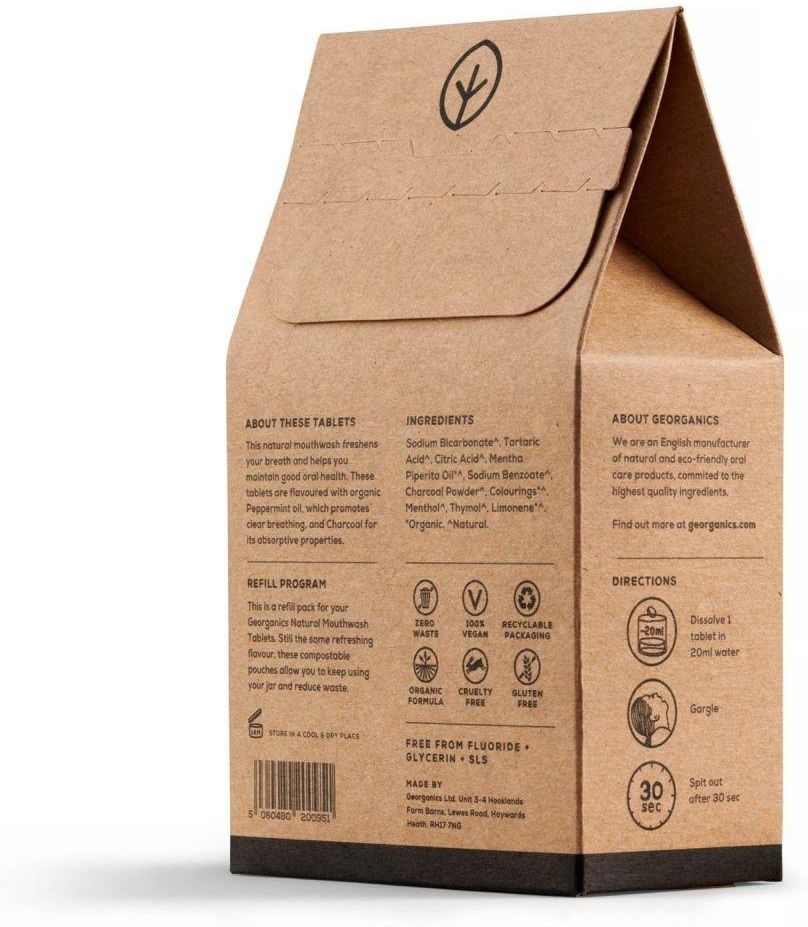 Georganics Naturalne Tabletki Do Płukania Jamy Ustnej,Activated Charcoal 720 Tabletek - zdjęcie 1 Georganics Naturalne Tabletki Do Płukania Jamy Ustnej,Activated Charcoal 720 Tabletek