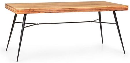 Besoa Vantor Stół Do Jadalni Akacjowe Stelaż Żelazny 175 78 X 80 Cm Drewno