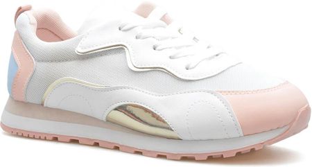 Sneakersy Damskie Bl186P Różowe/Białe