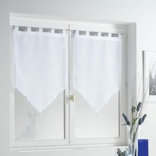 Douceur D'Intérieur Firana Do Kuchni Krótka Lisea 60x120 Cm Kolor Biały 2 Sztuki