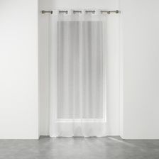 Douceur D'Intérieur Firana Okienna Na Przelotkach Elea 140x240 Cm Biało Srebrna