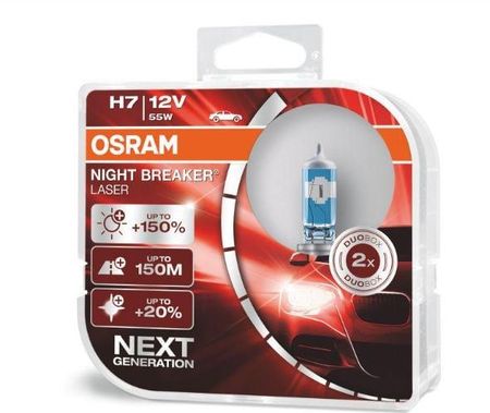 Osram Żarówki H7 Night Breaker Laser +150% 2szt.