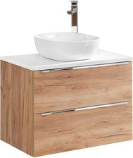 Comad Szafka Umywalką 60 Cm Capri Dąb 820 Z Białym Blatem 3972Uniw