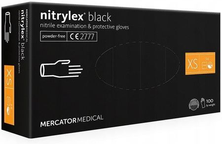 Rękawice Nitrylowe Nitrylex Black Xs 100 Szt.