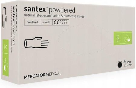 Rękawice Lateksowe Santex Powdered S 100szt.
