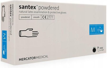Rękawice Lateksowe Santex Powdered M 100 Szt.