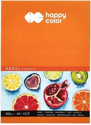 Blok Do Akryli Happy Color Akryl A4 360G 10 Ark