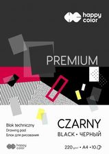 Blok Techniczny Happy Color A4 220 G 10 K Czarne Kartki