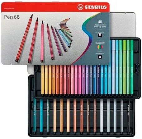 Pisaki Flamastry Stabilo Pen 68 40 K W Pud Metal - Ceny i opinie 