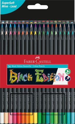 Kredki Ołówkowe Black Edition Fabercastell 36 Kolorów