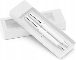 Zdjęcie Zestaw Prezent Długopis Pióro Kulkowe Biały Etui - Pyskowice