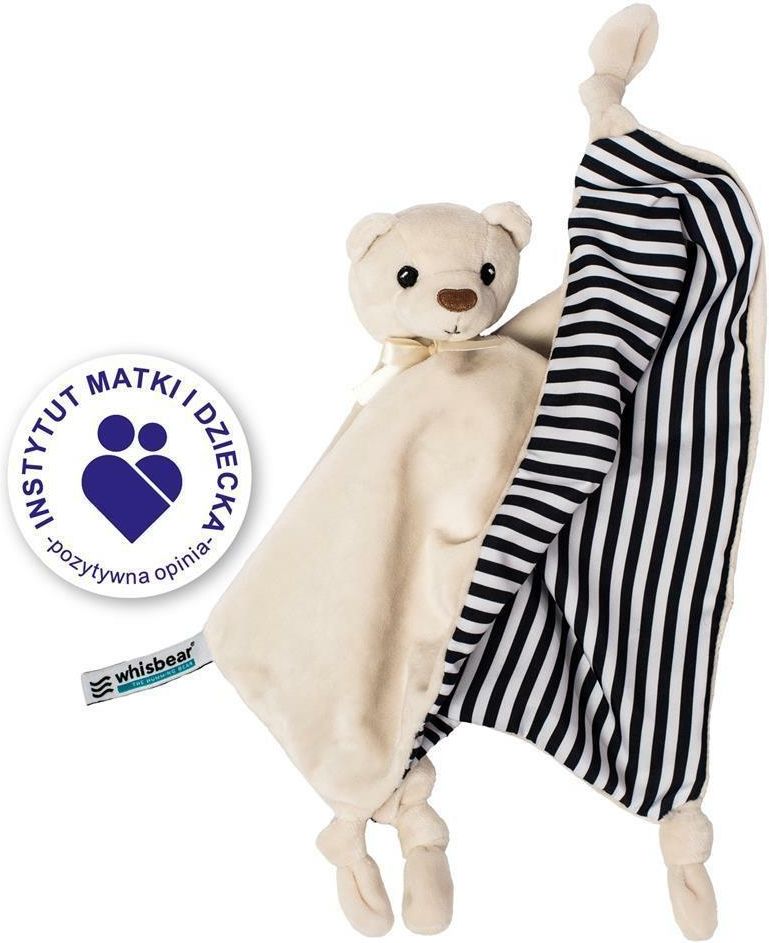 Whisbear Doudou Kocyk Przytulanka Miś Biały Whisb121Friends Of Whisbear - zdjęcie 4 Whisbear Doudou Kocyk Przytulanka Miś Biały Whisb121Friends Of Whisbear