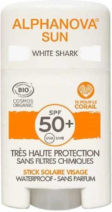 Alphanova Sun White Shark Ochrona Przeciwsłoneczna W Sztyfcie Spf 50+ W Kolorze Białym 12 g