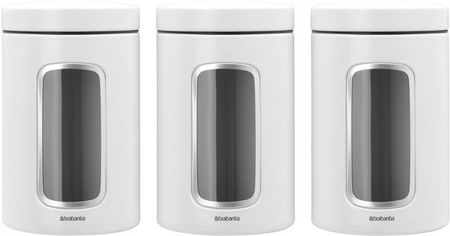 BRABANTIA NOWOŚCI POJEMNIK Z OKIENKIEM 3 SZT. 1,4L BIAŁY 306068 KOD: 306068