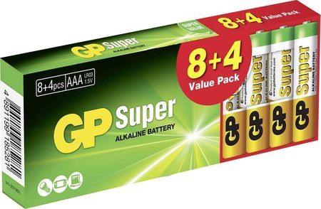 GP 8+4 GP Super Alkaline AAA LR03 Micro Blockbuster