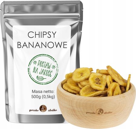 Chipsy Bananowe smaczna przekąska 0,5kg