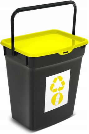 Plast Team Kosz do segregacji śmieci 10l żółty