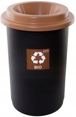 Kosz Do Segregacji Odpadów Śmieci 50L Bio Brąz