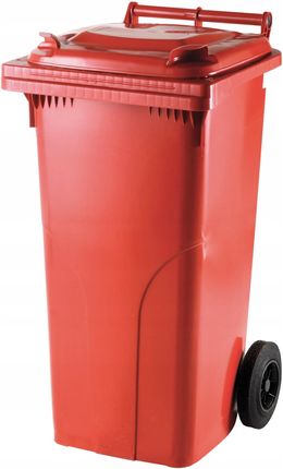Pojemnik Na Odpady Atestowany 120L Czerwony