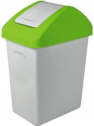 Kosz na śmieci z uchylną pokrywą 10l zielony
