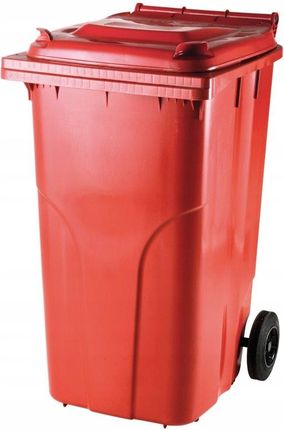 Kubeł Kosz Na Śmieci Odpady Czerwony 240L Atest