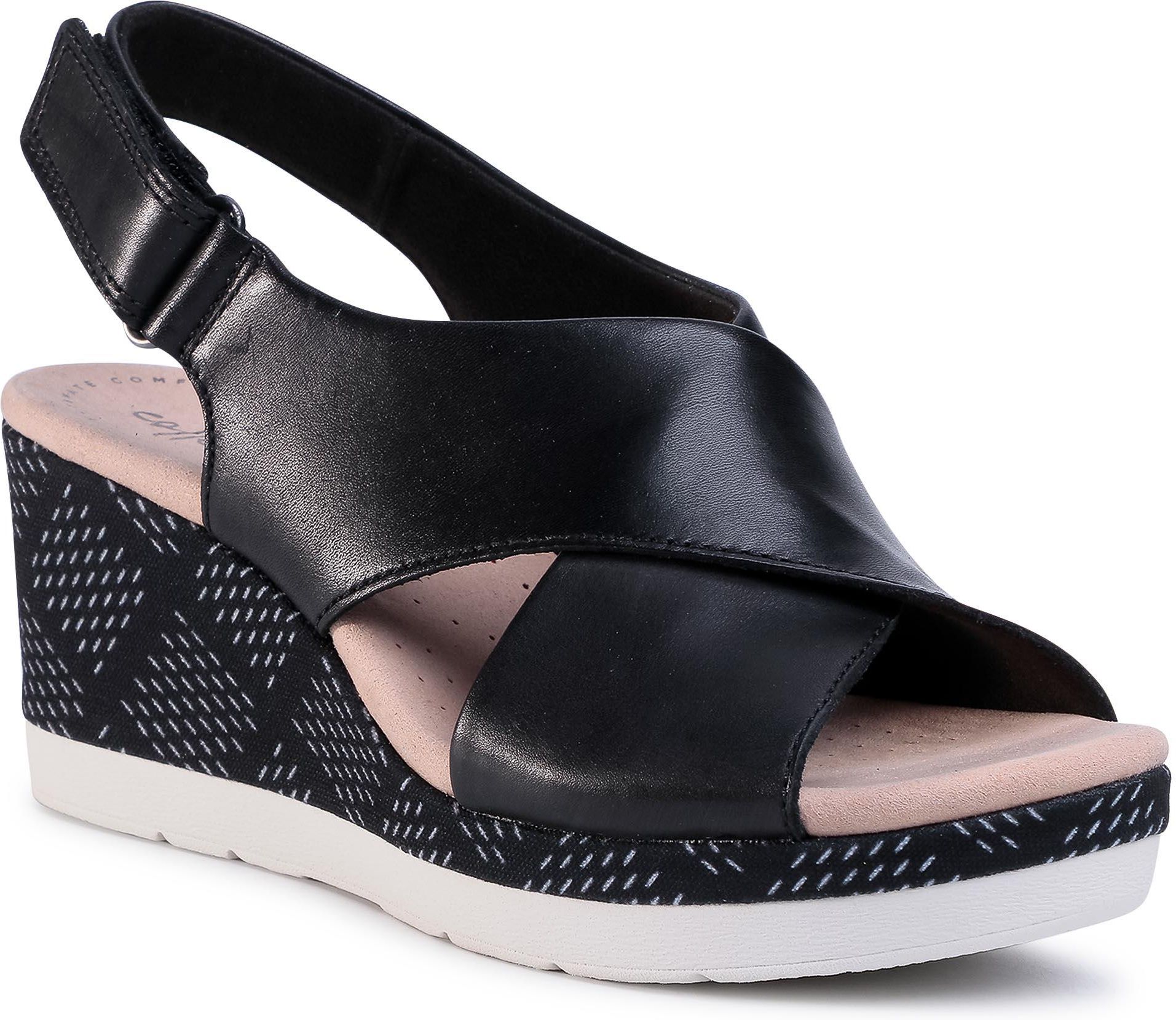 Clarks Sandały Cammy Pearl 261399304 Black Leather Ceny Sandały damskie Clarks Cammy Pearl Black Leather czarne