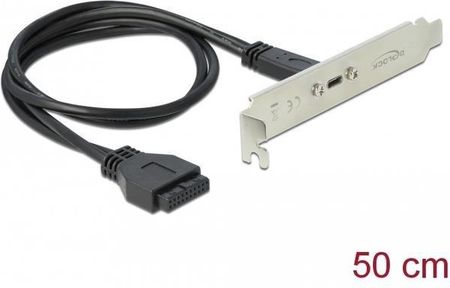 Delock Gniazdo USB-C 3.0 na śledziu 0,5m (89937)
