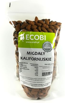 Migdały Kalifornijskie 500g Promocja od Ecobi