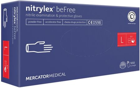 Mercator Medical Rękawice Nitrylowe Nitrylex Basic L 100szt.