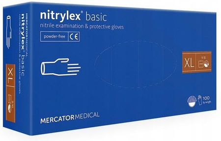 Mercator Medical Rękawice Nitrylowe Nitrylex Basic Xl 100szt.