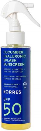 Korres Cucumber Hyaluronic Splash Spf50 Spray Do Opalania 150 Ml