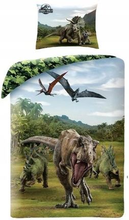 Pościel Bawełniana 140X200 Park Jurajski Dinozaury
