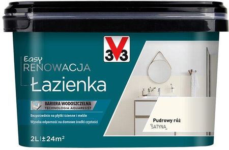 V33 Easy Renowacja Łazienka Pudrowy Róż 2L