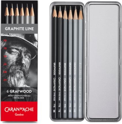 Ołówki Grafwood Caran D'Ache 6 Sztuk