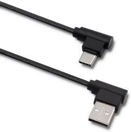 KABEL USB 2.0 QOLTEC USB TYP C MĘSKI | USB A MĘSKI | 1M | CZARNY CZARNY (50495)