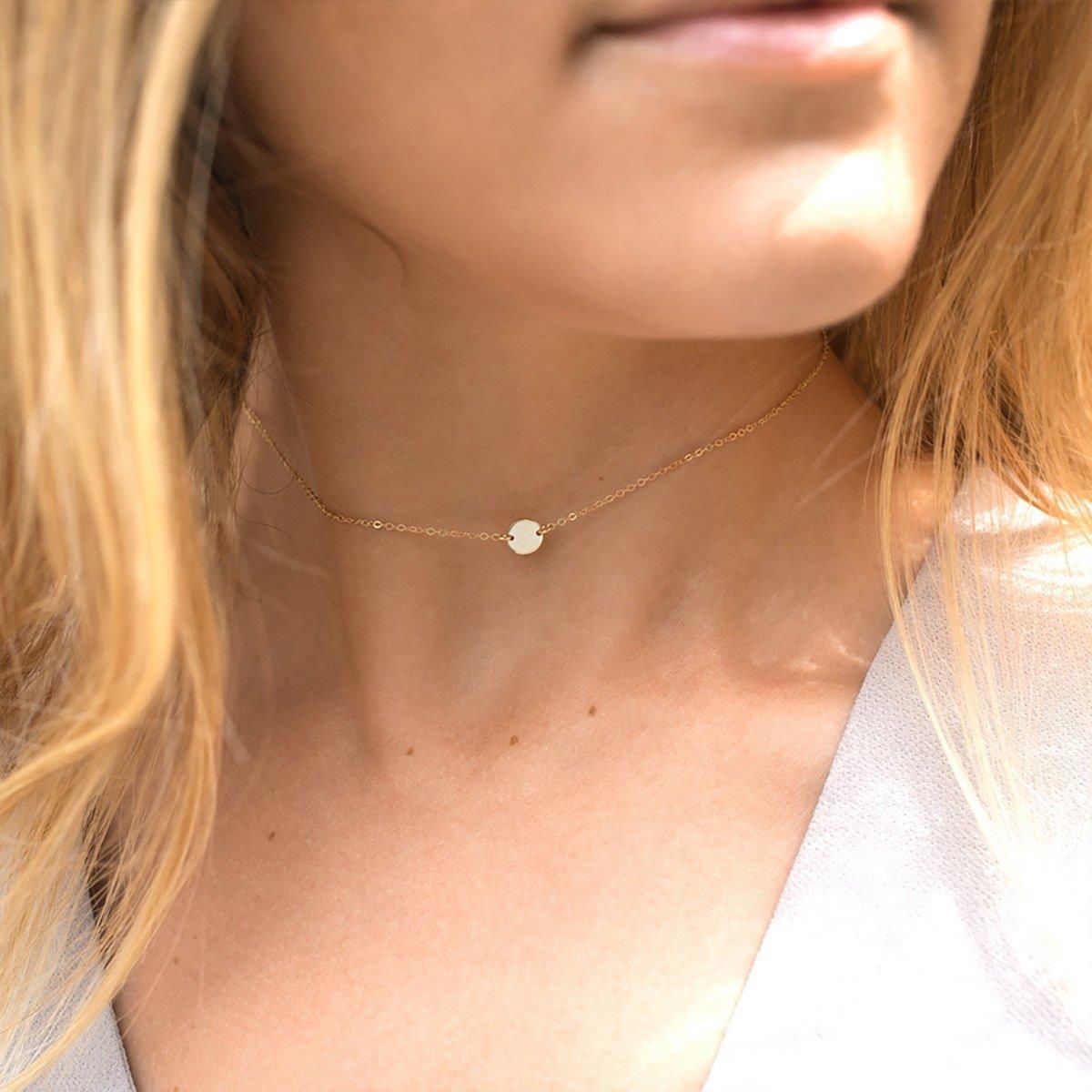 ILOKO NASZYJNIK CELEBRYTKA CHOKER STAL SZLACHETNA 316L - ZŁOTY - zdjęcie 4 ILOKO NASZYJNIK CELEBRYTKA CHOKER STAL SZLACHETNA 316L - ZŁOTY