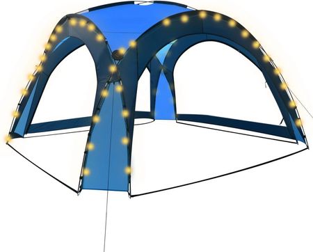 Vidaxl Namiot imprezowy z LED i 4 ściankami 3,6x3,6x2,3m niebieski (92236)
